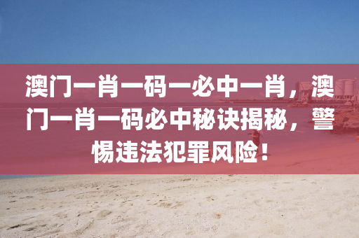 澳门一肖一码一必中一肖，澳门一肖一码必中秘诀揭秘，警惕违法犯罪风险！