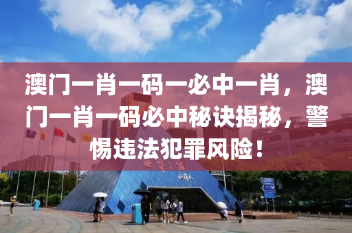 澳门一肖一码一必中一肖，澳门一肖一码必中秘诀揭秘，警惕违法犯罪风险！