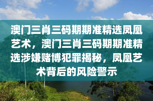 澳门三肖三码期期准精选凤凰艺术，澳门三肖三码期期准精选涉嫌赌博犯罪揭秘，凤凰艺术背后的风险警示