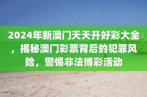 2024年新澳门天天开好彩大全，揭秘澳门彩票背后的犯罪风险，警惕非法博彩活动