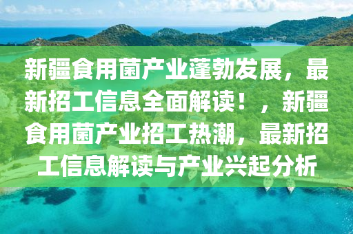 新疆食用菌产业蓬勃发展，最新招工信息全面解读！，新疆食用菌产业招工热潮，最新招工信息解读与产业兴起分析