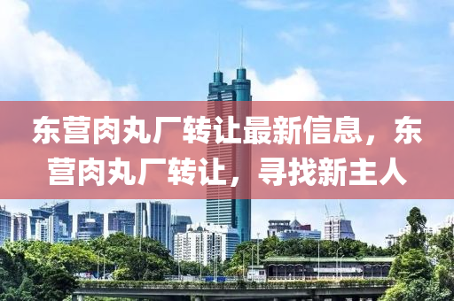 东营肉丸厂转让最新信息，东营肉丸厂转让，寻找新主人