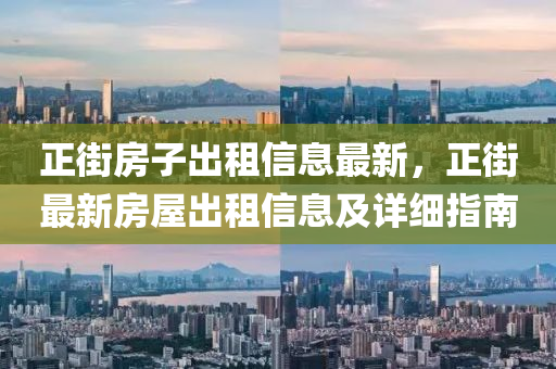正街房子出租信息最新，正街最新房屋出租信息及详细指南