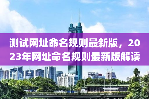 测试网址命名规则最新版，2023年网址命名规则最新版解读