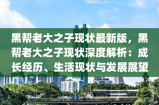 黑帮老大之子现状最新版，黑帮老大之子现状深度解析：成长经历、生活现状与发展展望