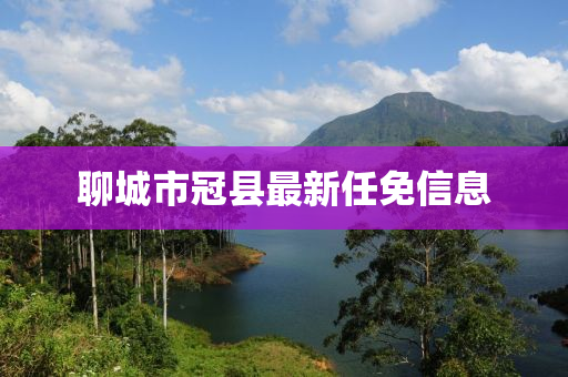 聊城市冠县最新任免信息
