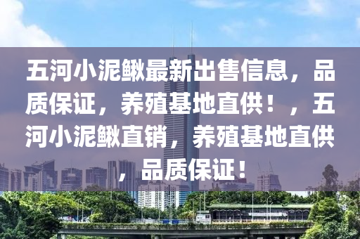 五河小泥鳅最新出售信息，品质保证，养殖基地直供！，五河小泥鳅直销，养殖基地直供，品质保证！