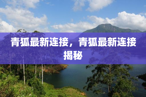 青狐最新连接，青狐最新连接揭秘