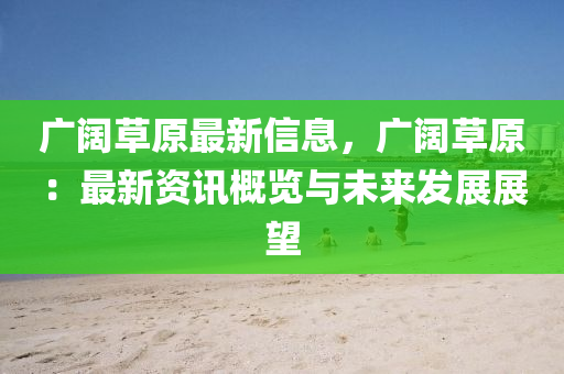 广阔草原最新信息，广阔草原：最新资讯概览与未来发展展望