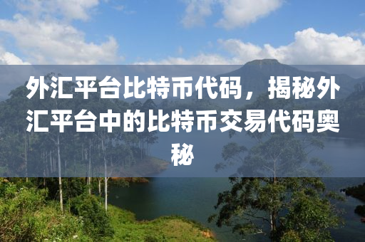 外汇平台比特币代码，揭秘外汇平台中的比特币交易代码奥秘