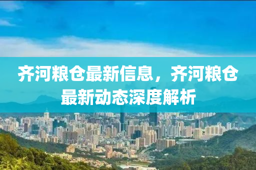 齐河粮仓最新信息，齐河粮仓最新动态深度解析