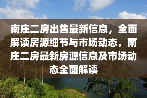 南庄二房出售最新信息，全面解读房源细节与市场动态，南庄二房最新房源信息及市场动态全面解读