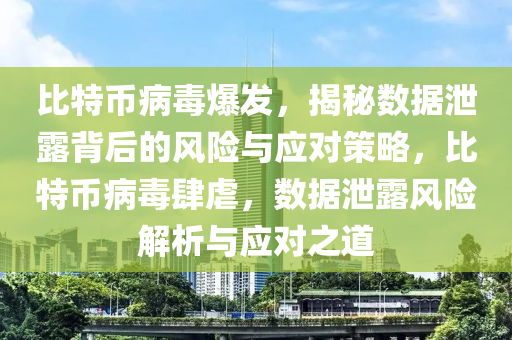 比特币病毒爆发，揭秘数据泄露背后的风险与应对策略，比特币病毒肆虐，数据泄露风险解析与应对之道