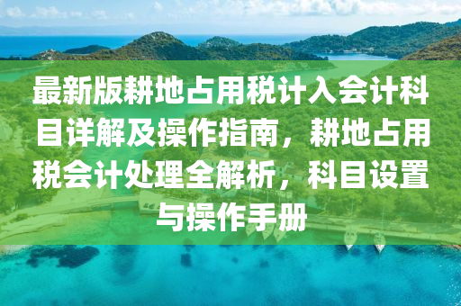 最新版耕地占用税计入会计科目详解及操作指南，耕地占用税会计处理全解析，科目设置与操作手册
