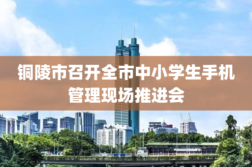 铜陵市召开全市中小学生手机管理现场推进会