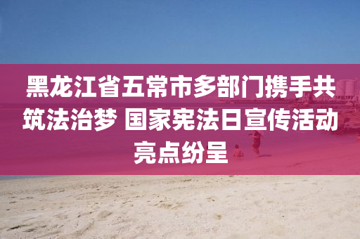 黑龙江省五常市多部门携手共筑法治梦 国家宪法日宣传活动亮点纷呈