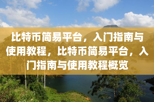 比特币简易平台，入门指南与使用教程，比特币简易平台，入门指南与使用教程概览
