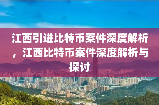 江西引进比特币案件深度解析，江西比特币案件深度解析与探讨