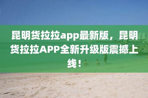 昆明货拉拉app最新版，昆明货拉拉APP全新升级版震撼上线！