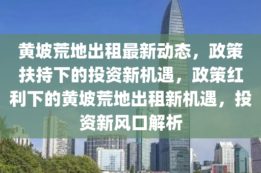 黄坡荒地出租最新动态，政策扶持下的投资新机遇，政策红利下的黄坡荒地出租新机遇，投资新风口解析