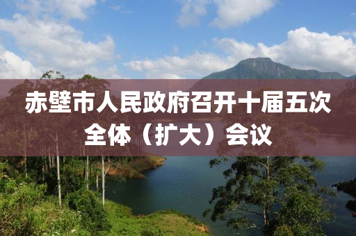 赤壁市人民政府召开十届五次全体（扩大）会议