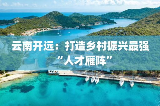 云南开远：打造乡村振兴最强“人才雁阵”