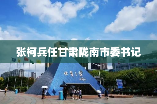 张柯兵任甘肃陇南市委书记