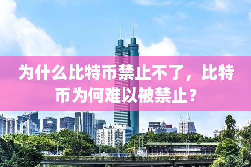 为什么比特币禁止不了，比特币为何难以被禁止？
