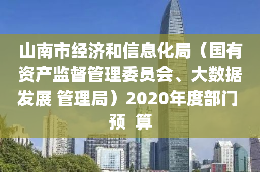 山南市经济和信息化局（国有资产监督管理委员会、大数据发展 管理局）2020年度部门 预  算