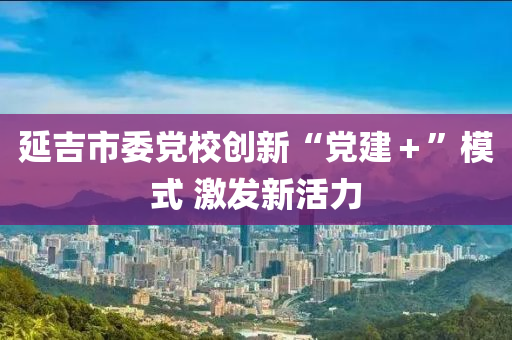 延吉市委党校创新“党建＋”模式 激发新活力