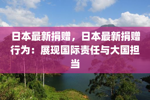 日本最新捐赠，日本最新捐赠行为：展现国际责任与大国担当