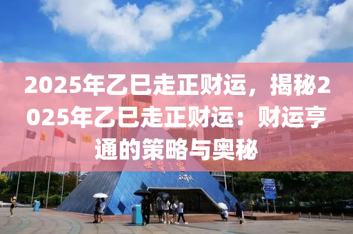 2025年乙巳走正财运，揭秘2025年乙巳走正财运：财运亨通的策略与奥秘