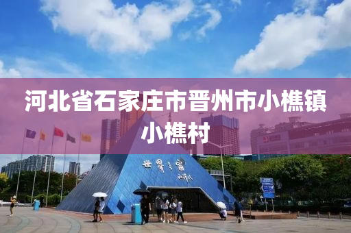 河北省石家庄市晋州市小樵镇小樵村