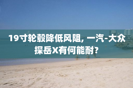 19寸轮毂降低风阻, 一汽-大众探岳X有何能耐？