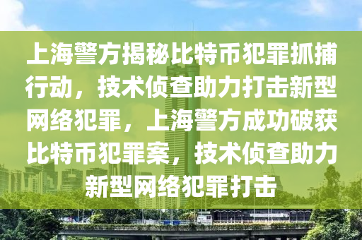 上海警方揭秘比特币犯罪抓捕行动，技术侦查助力打击新型网络犯罪，上海警方成功破获比特币犯罪案，技术侦查助力新型网络犯罪打击