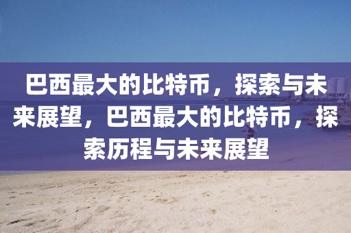 巴西最大的比特币，探索与未来展望，巴西最大的比特币，探索历程与未来展望
