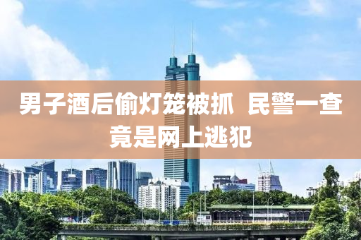 男子酒后偷灯笼被抓  民警一查竟是网上逃犯