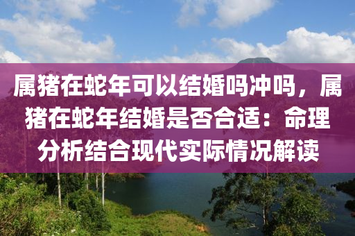 属猪在蛇年可以结婚吗冲吗，属猪在蛇年结婚是否合适：命理分析结合现代实际情况解读