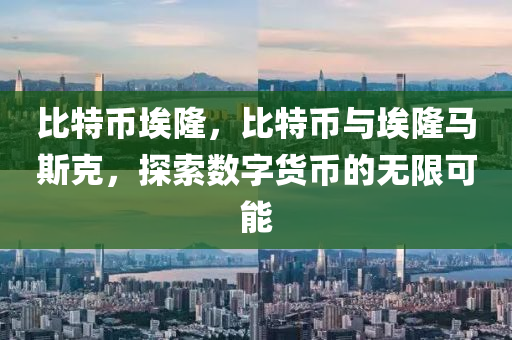 比特币埃隆，比特币与埃隆马斯克，探索数字货币的无限可能