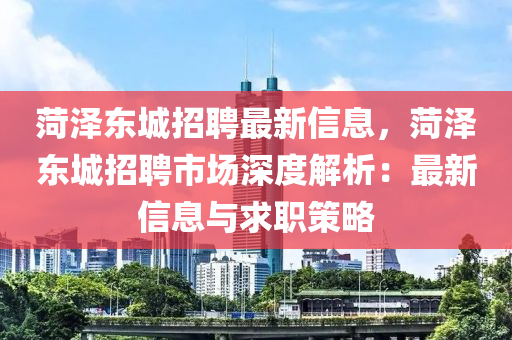 菏泽东城招聘最新信息，菏泽东城招聘市场深度解析：最新信息与求职策略