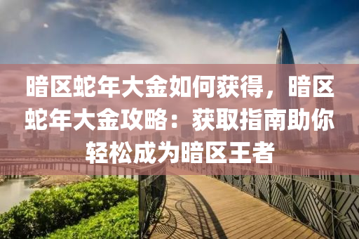 暗区蛇年大金如何获得，暗区蛇年大金攻略：获取指南助你轻松成为暗区王者