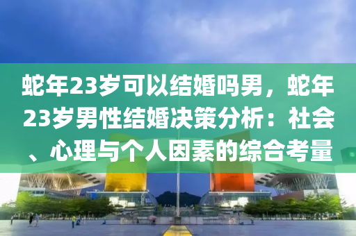 蛇年23岁可以结婚吗男，蛇年23岁男性结婚决策分析：社会、心理与个人因素的综合考量