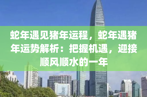 蛇年遇见猪年运程，蛇年遇猪年运势解析：把握机遇，迎接顺风顺水的一年