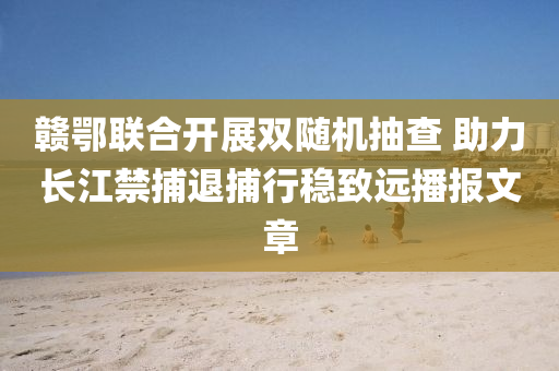 赣鄂联合开展双随机抽查 助力长江禁捕退捕行稳致远播报文章