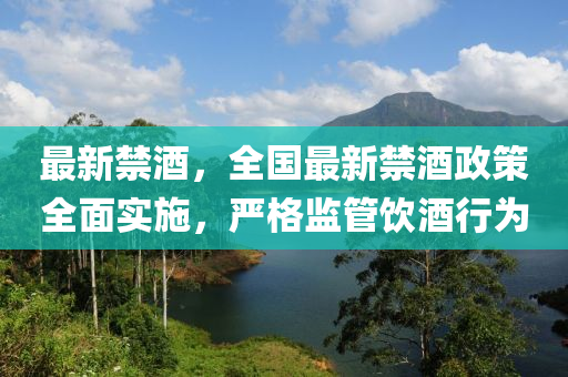最新禁酒，全国最新禁酒政策全面实施，严格监管饮酒行为