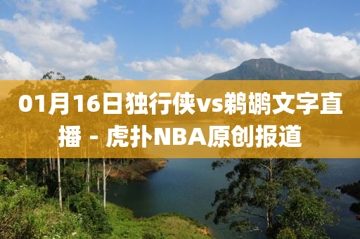 01月16日独行侠vs鹈鹕文字直播－虎扑NBA原创报道