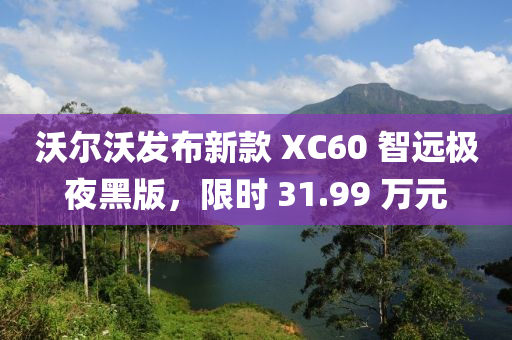 沃尔沃发布新款 XC60 智远极夜黑版，限时 31.99 万元