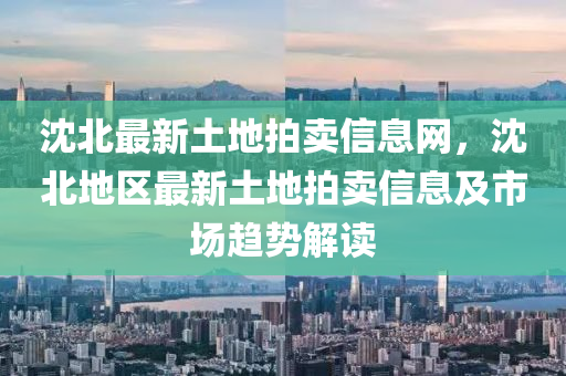 沈北最新土地拍卖信息网，沈北地区最新土地拍卖信息及市场趋势解读