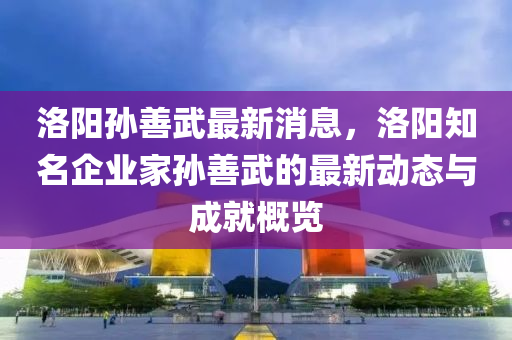 洛阳孙善武最新消息，洛阳知名企业家孙善武的最新动态与成就概览