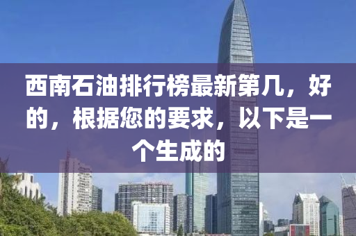 西南石油排行榜最新第几，好的，根据您的要求，以下是一个生成的
